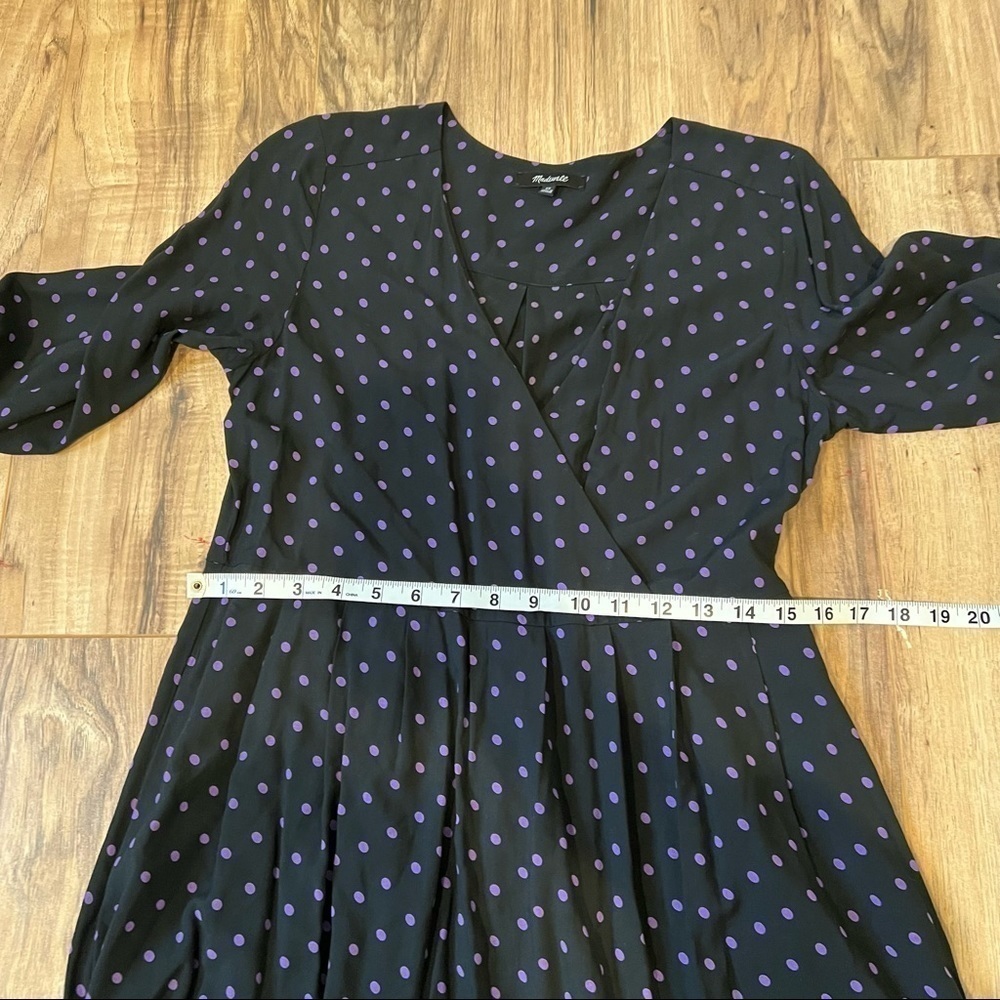 Madewell Faux-Wrap Midi Dress in Polka Dot - Picture 8 of 16
